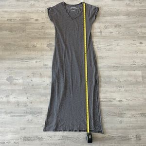 PACT Organic Cotton Maxi Dress horizontal stripe